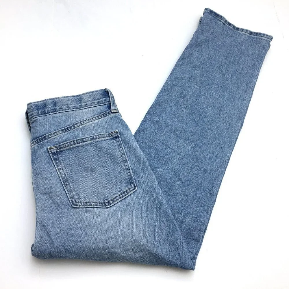 Old Navy Girl's Jeans Loose Straight Leg Distressed Stretch size 16 length 29